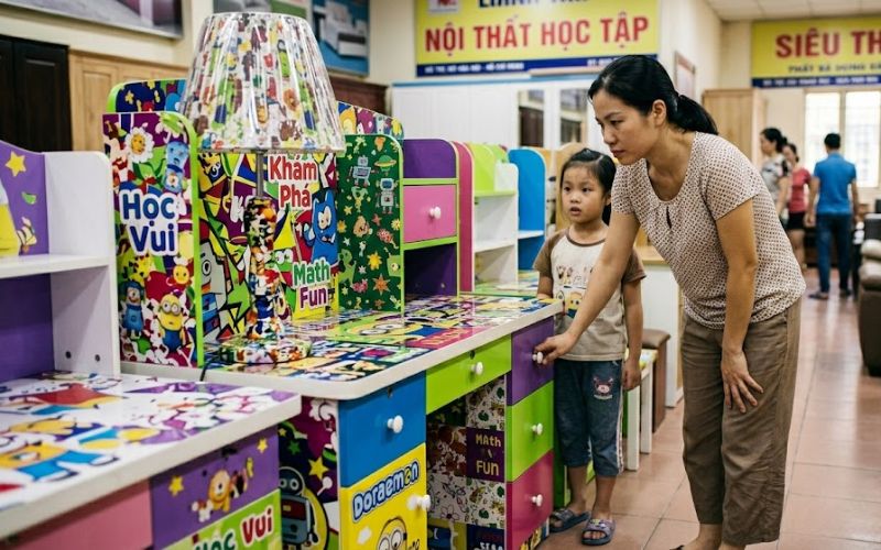 Những sai lầm khi chọn bàn ghế học sinh cấp 1 khiến trẻ bị gù lưng