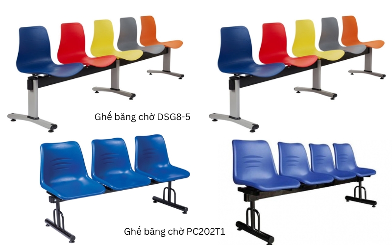 Top 5 ghế băng chờ nhựa 5 chỗ ngồi bền đẹp, dễ vệ sinh