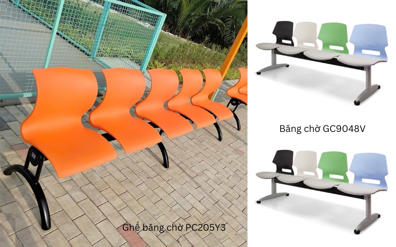 Top 5 ghế băng chờ nhựa 5 chỗ ngồi bền đẹp, dễ vệ sinh