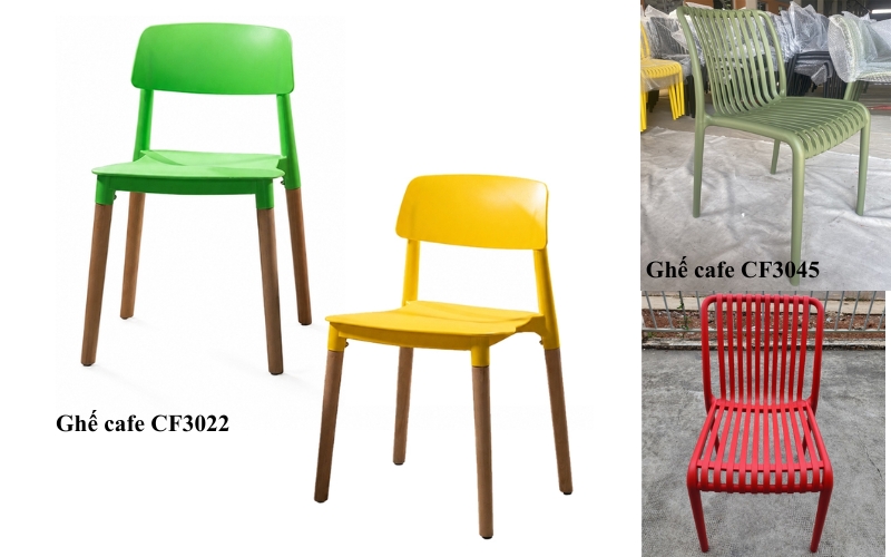 TOP 10 Mẫu ghế cafe nhựa đẹp, giá rẻ được nhiều quán lựa chọn