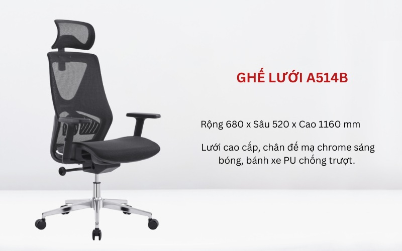 Review 10 mẫu ghế lưới xoay có tựa đầu công thái học tốt cho sức khỏe 