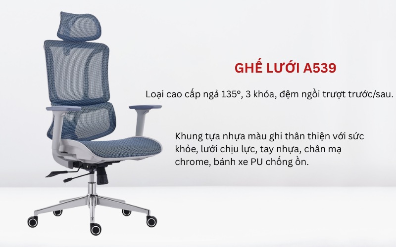 Review 10 mẫu ghế lưới xoay có tựa đầu công thái học tốt cho sức khỏe 