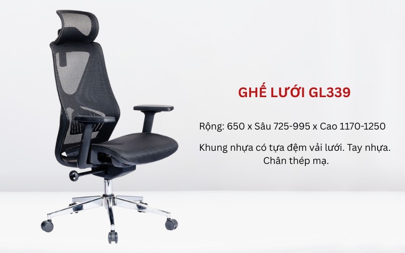 Review 10 mẫu ghế lưới xoay có tựa đầu công thái học tốt cho sức khỏe 