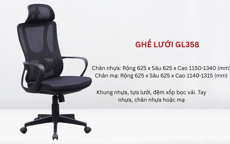 Review 10 mẫu ghế lưới xoay có tựa đầu công thái học tốt cho sức khỏe 