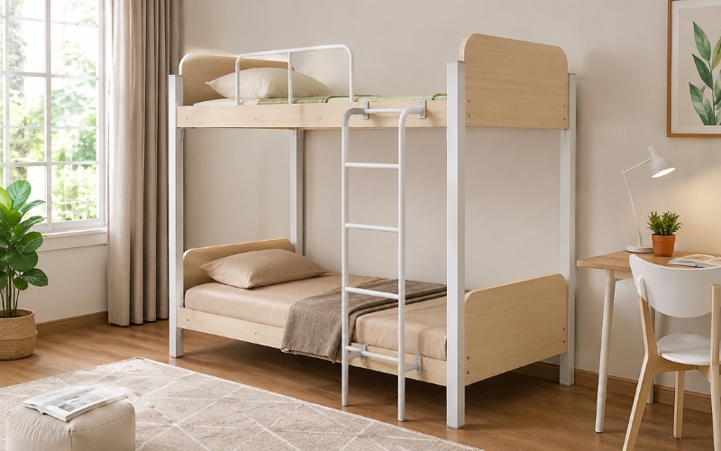 Kinh nghiệm chọn giường tầng: nên mua giường tầng gỗ hay giường tầng sắt? 