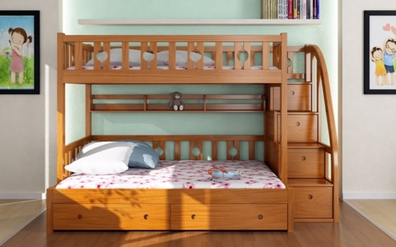 Kinh nghiệm chọn giường tầng: nên mua giường tầng gỗ hay giường tầng sắt? 