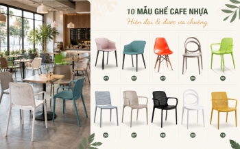 TOP 10 Mẫu ghế cafe nhựa đẹp, giá rẻ được nhiều quán lựa chọn